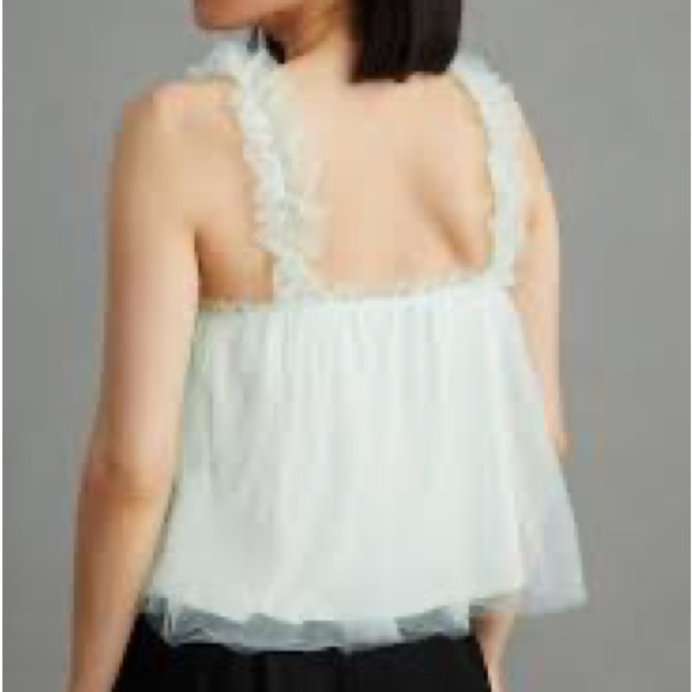 Sunday in Brooklyn mint tulle tank top blouse - Picture 5 of 6